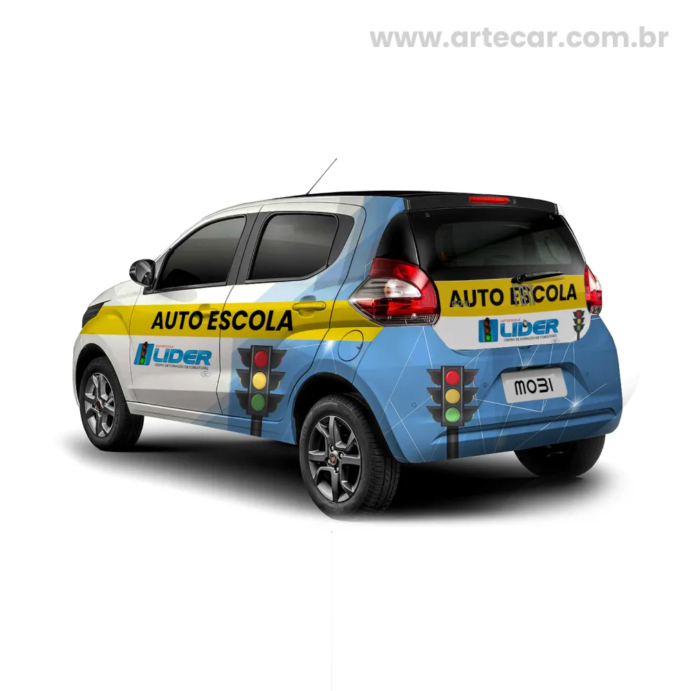 Arte para carro de auto escola