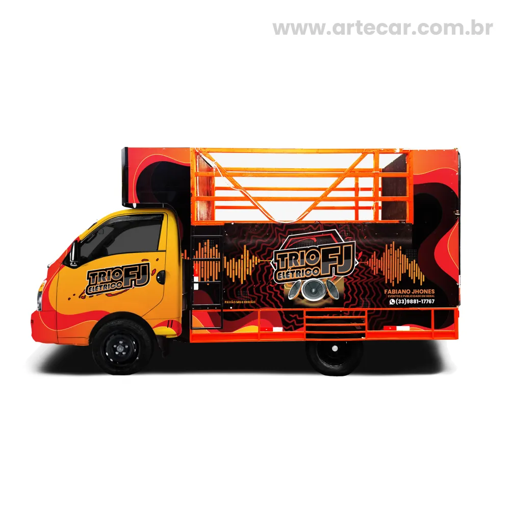 Arte para Mini Trio Elétrico - Artecar