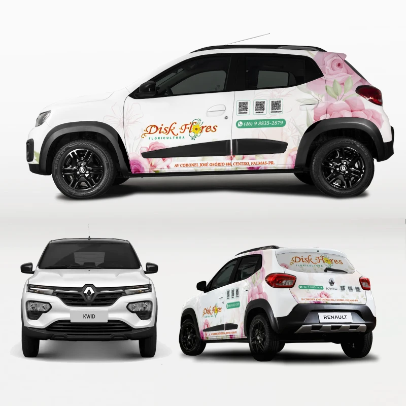 Arte para Renault Kwid, carro Hatch